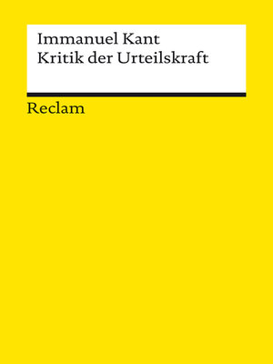 cover image of Kritik der Urteilskraft